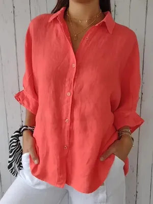 Naomi - Casual tank top in linen