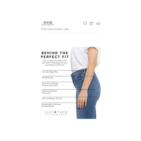 NEW $109 NYDJ Alina Light Wash Jeans Pants Size 14 Lift Tuck‎ Smoothing