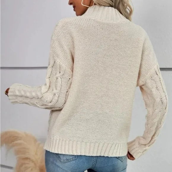 New cable knit turtleneck sweater