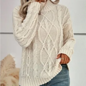 New cable knit turtleneck sweater