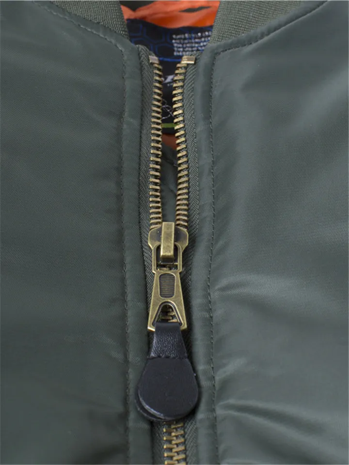 New Casual Fashion Solid Color Stand Collar Jacket For Men