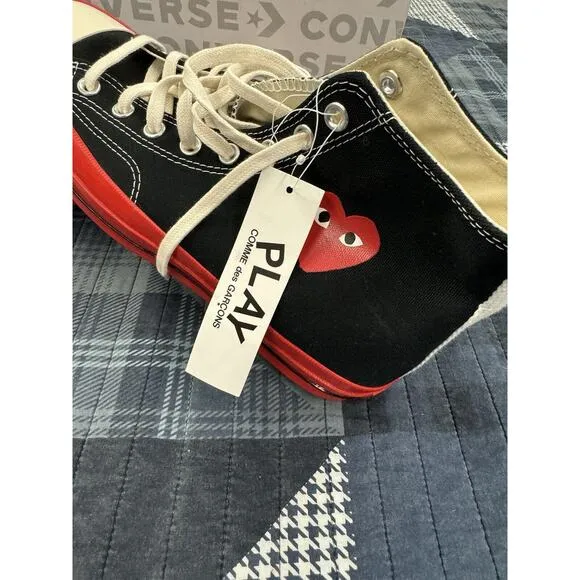 NEW CONVERSE‎ x COMME DES GARCONS PLAY CHUCK 70 HI US MEN'S 9