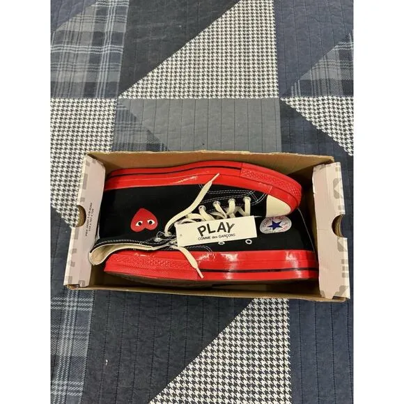 NEW CONVERSE‎ x COMME DES GARCONS PLAY CHUCK 70 HI US MEN'S 9