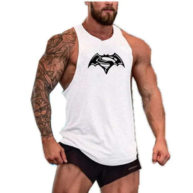 New Fashion Cotton Sleeveless Shirts Tank Top Men Fitness Shirt Mens Singlet Bodybuilding Workout Gym Vest Fitness Men