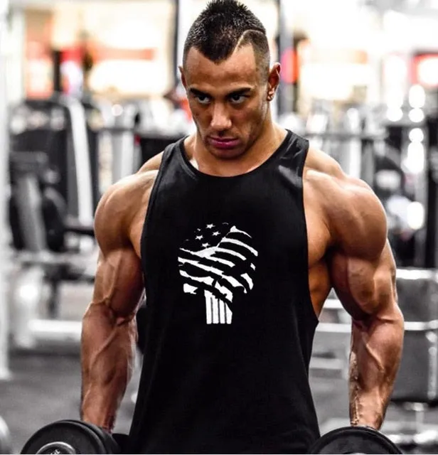 New Fashion Cotton Sleeveless Shirts Tank Top Men Fitness Shirt Mens Singlet Bodybuilding Workout Gym Vest Fitness Men