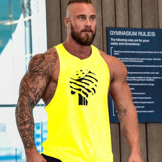 New Fashion Cotton Sleeveless Shirts Tank Top Men Fitness Shirt Mens Singlet Bodybuilding Workout Gym Vest Fitness Men