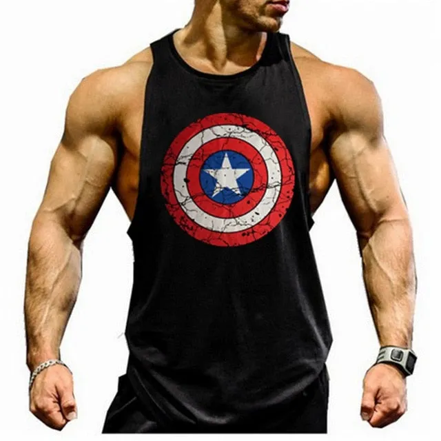 New Fashion Cotton Sleeveless Shirts Tank Top Men Fitness Shirt Mens Singlet Bodybuilding Workout Gym Vest Fitness Men