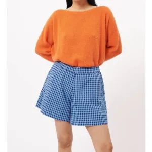 NEW FRNCH lark gingham shorts in blue