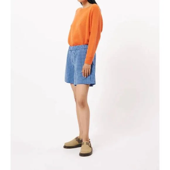 NEW FRNCH lark gingham shorts in blue
