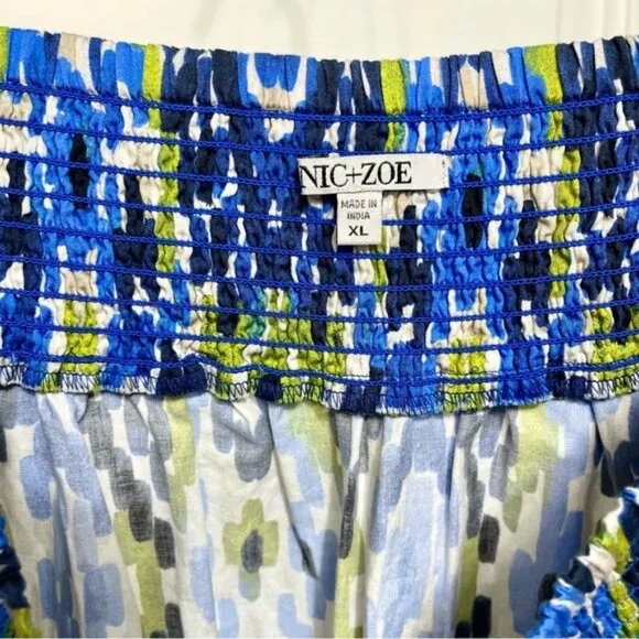 New NIC   ZOE Diamond Dash Midi Skirt in Blue Multi Size XL
