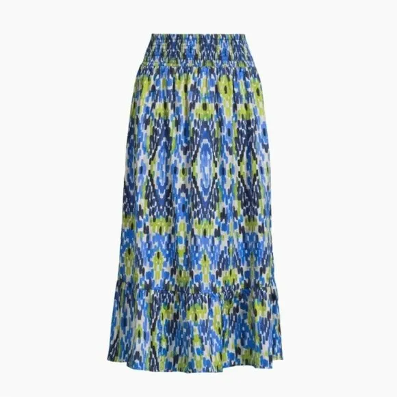 New NIC   ZOE Diamond Dash Midi Skirt in Blue Multi Size XL