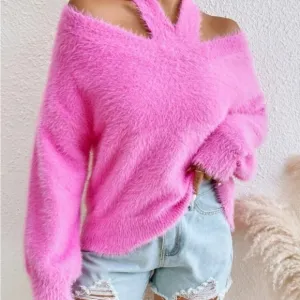New pink long sleeve sweater