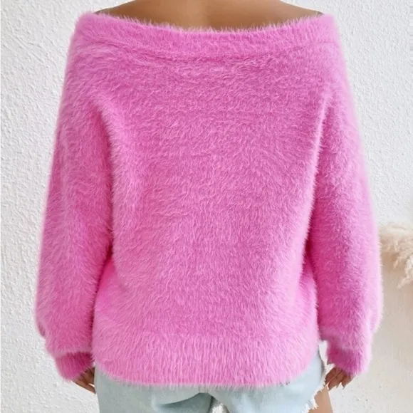 New pink long sleeve sweater