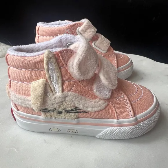 NEW Vans Bunny SK8-Mid Reissue V Rabbit Garden Party Sneakers Mid-tops Toddler 4