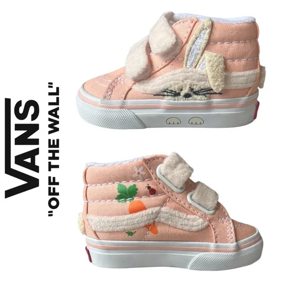 NEW Vans Bunny SK8-Mid Reissue V Rabbit Garden Party Sneakers Mid-tops Toddler 4