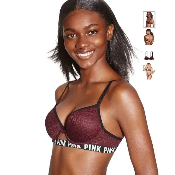 New Victoria’s Secret PINK Lightly Lined Bra 32C - Leopard Lace