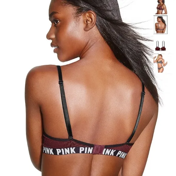 New Victoria’s Secret PINK Lightly Lined Bra 32C - Leopard Lace