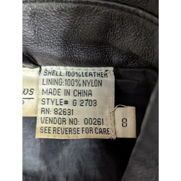NEWPORT NEWS! SLEEK CROPPED LENGTH GENUINE LEATHER, BLACK JACKET! SZ 8