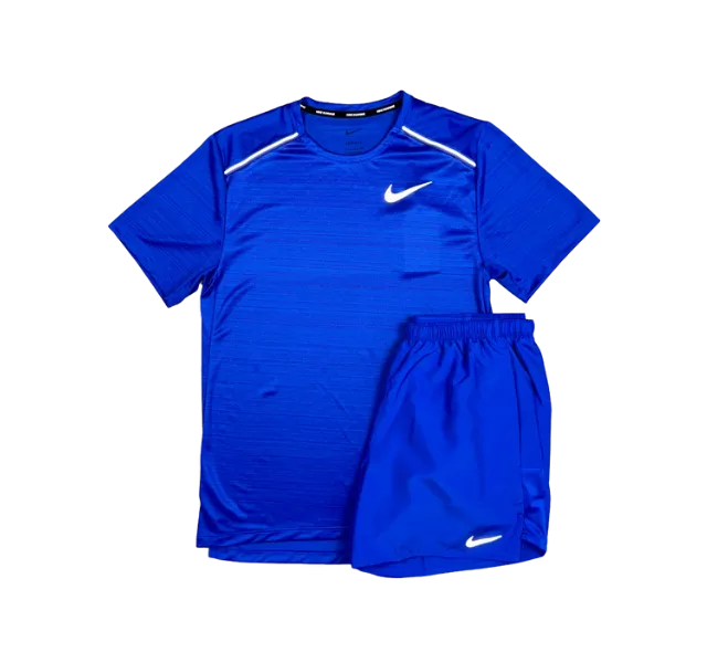 Nike 1.0 Miler and Challenger Shorts Set - Royal Blue