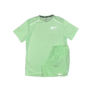 Nike 1.0 Miler and Challenger Shorts Set - Vapour Green