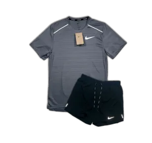 Nike 1.0 Miler and Flex Stride Shorts Set - Grey/Black