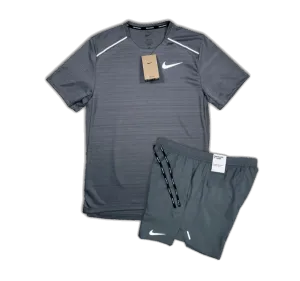 Nike 1.0 Miler and Flex Stride Shorts Set - Grey/Smoke Grey