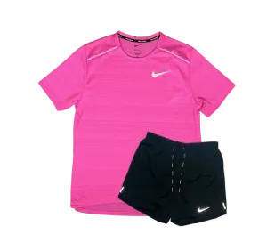 Nike 1.0 Miler and Flex Stride Shorts Set - Hot Pink/Black