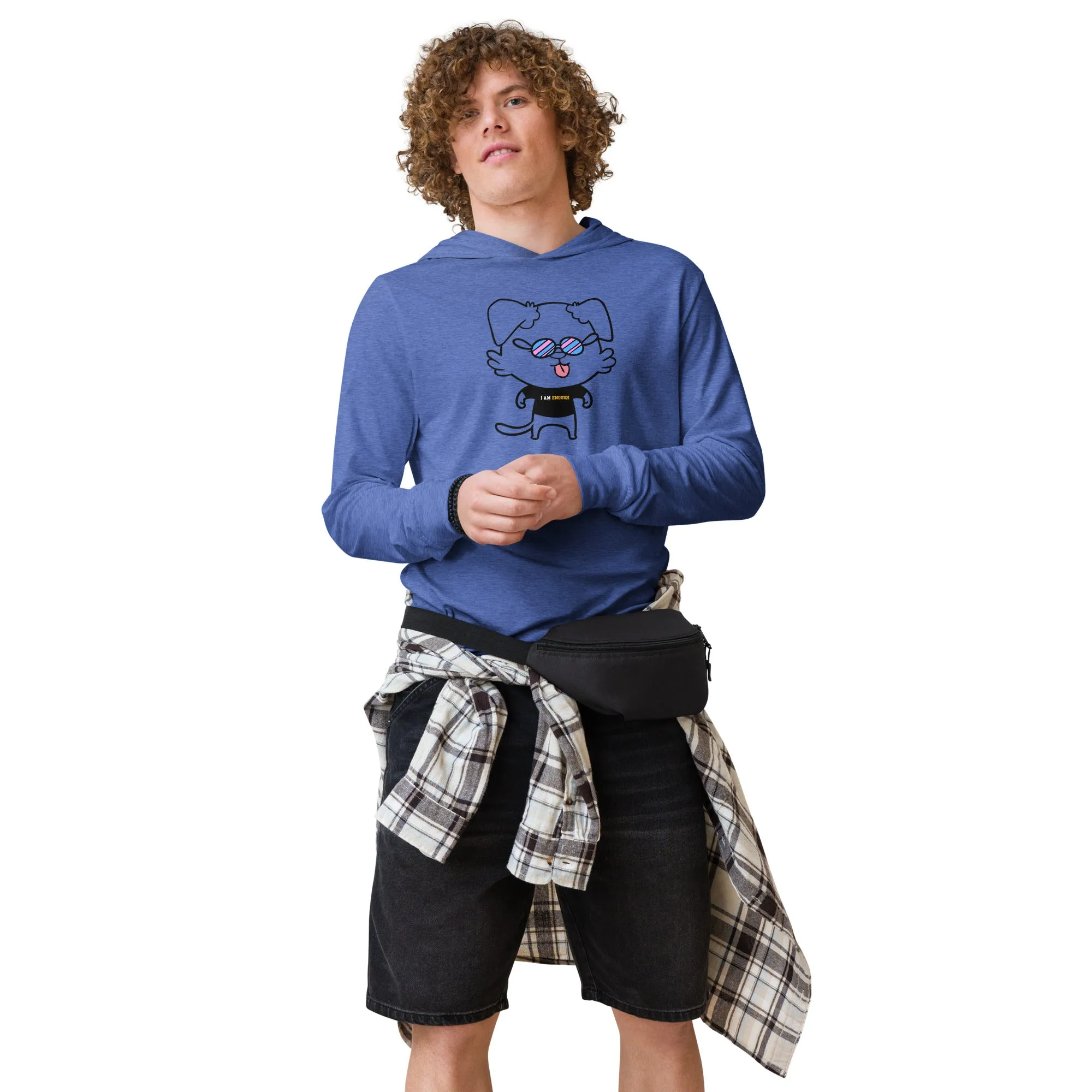 NOT THE LITTLE GUY Collection Mascot Long Sleeve Unisex Hooded Tee