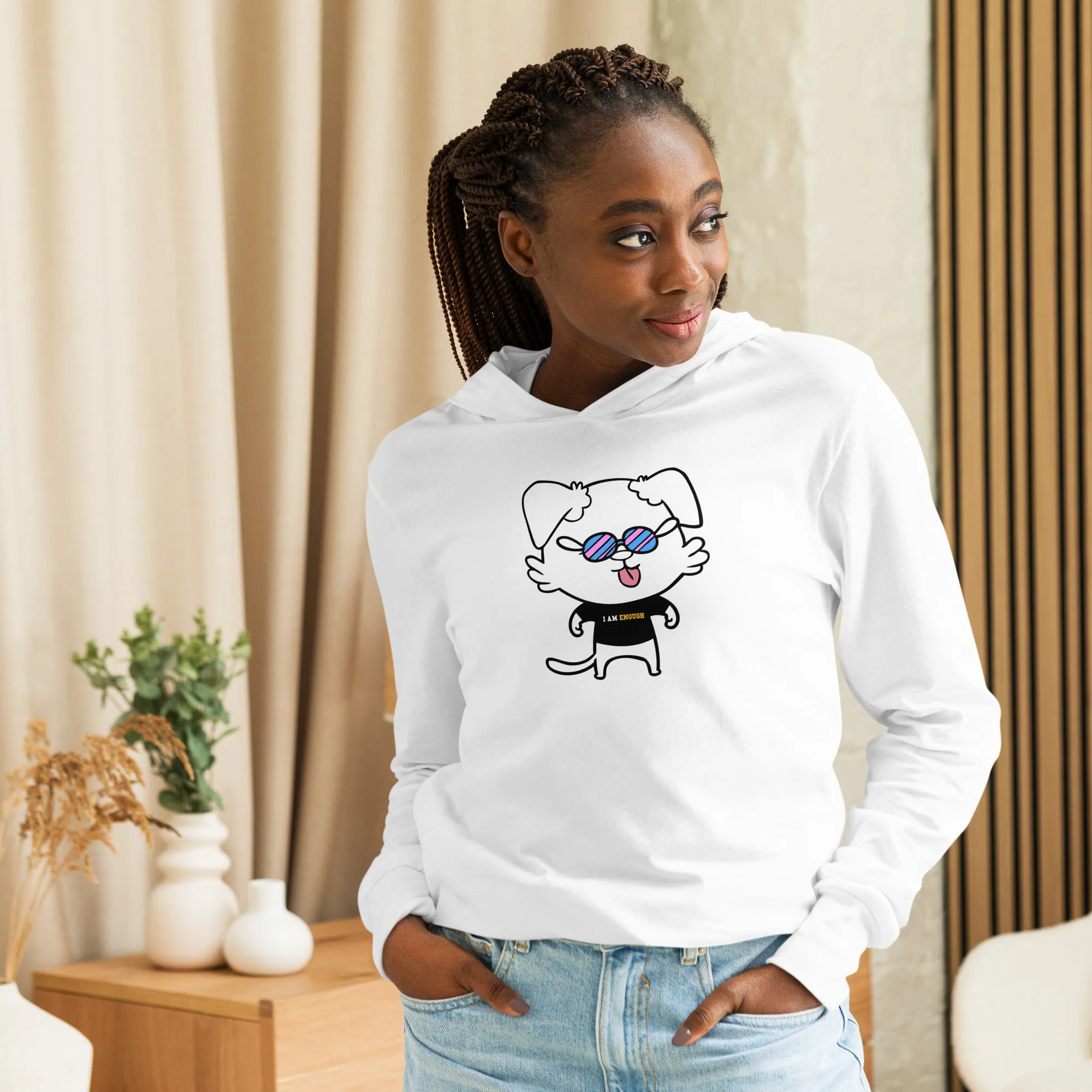 NOT THE LITTLE GUY Collection Mascot Long Sleeve Unisex Hooded Tee