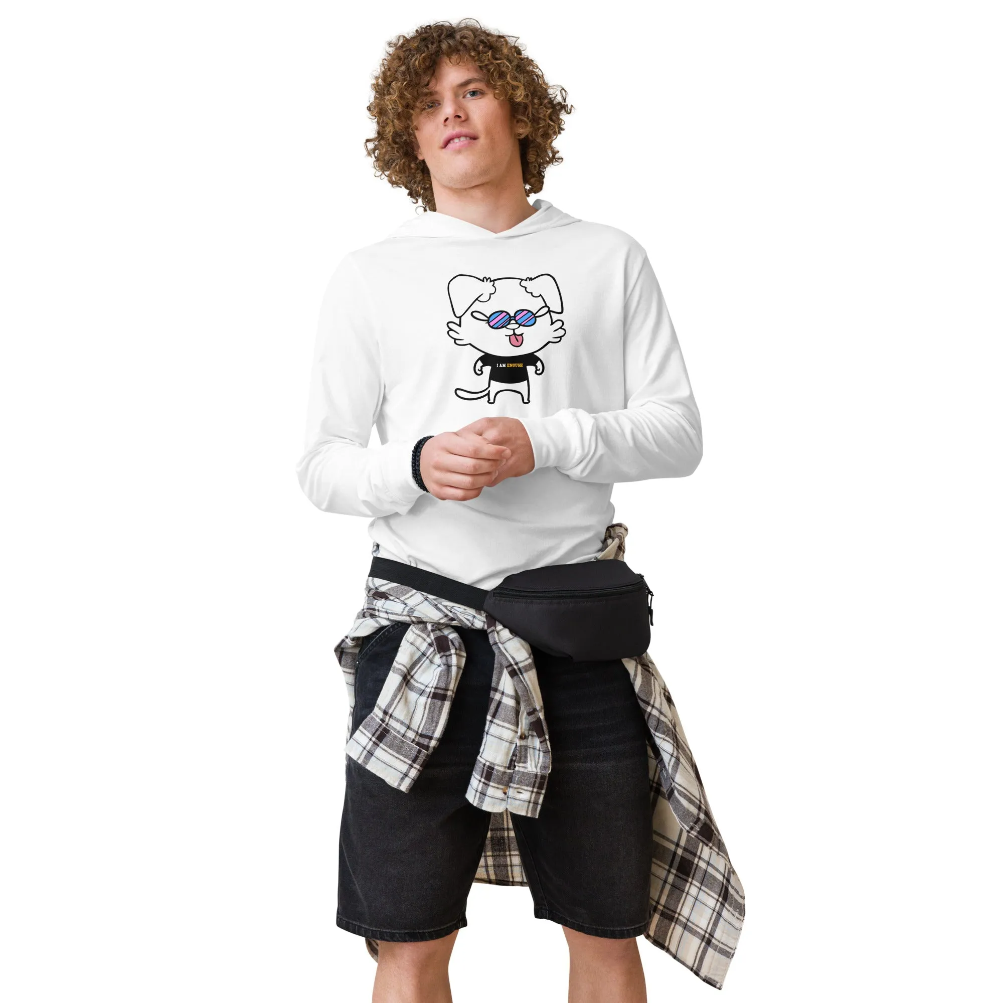 NOT THE LITTLE GUY Collection Mascot Long Sleeve Unisex Hooded Tee