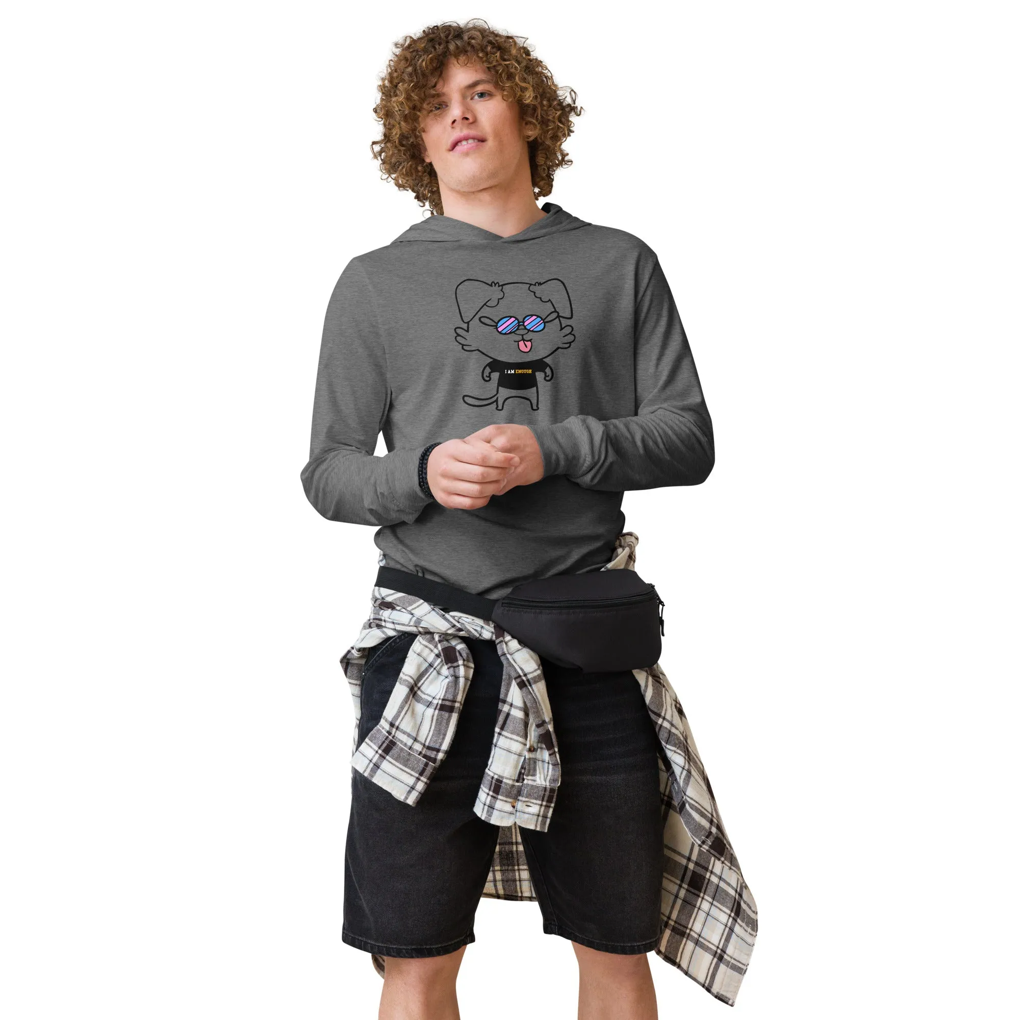 NOT THE LITTLE GUY Collection Mascot Long Sleeve Unisex Hooded Tee