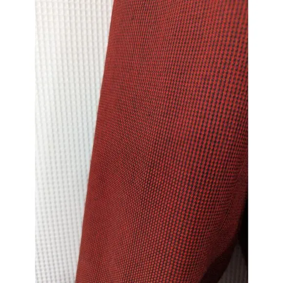 NWOT! EMILY! STUNNING RED &amp; BLACK MICRO LINE DOUBLE BREASTED SKIRT SUIT! SZ 18W