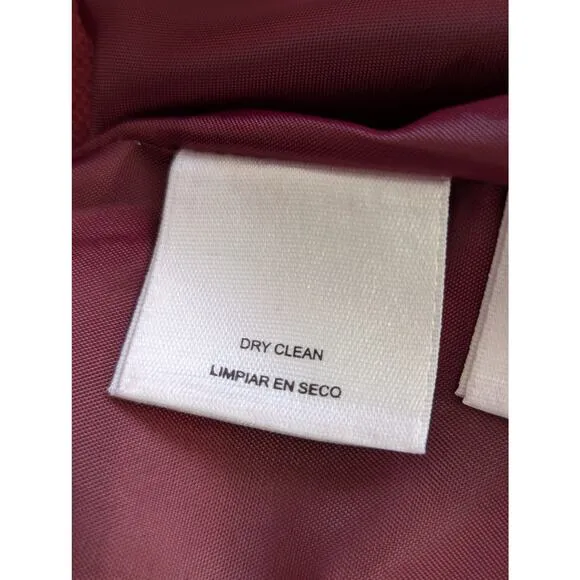 NWOT! LE SUIT! RICH BURGUNDY RED FITTED DOUBLE COLLARED SKIRT SUIT SET! SZ 10