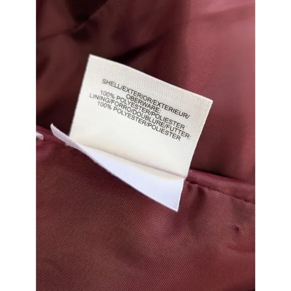 NWOT! LE SUIT! RICH BURGUNDY RED FITTED DOUBLE COLLARED SKIRT SUIT SET! SZ 10