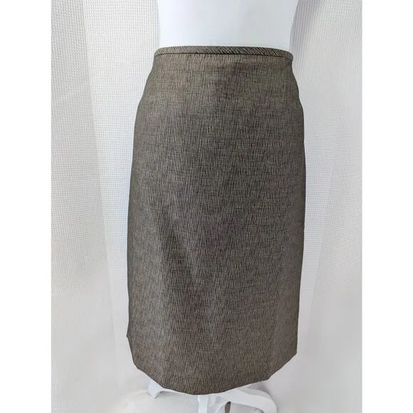 NWOT! LE SUIT! SILVERY BEIGE VERTICALLY ETCHED/TEXTURED SKIRT SUIT, SET! SZ 10