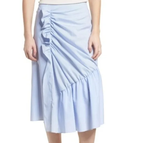 NWOT Trouve Mixed Stripe A Line Poplin Skirt woen's Size XL( R17)