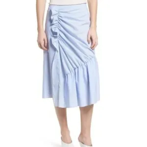NWOT Trouve Mixed Stripe A Line Poplin Skirt woen's Size XL( R17)