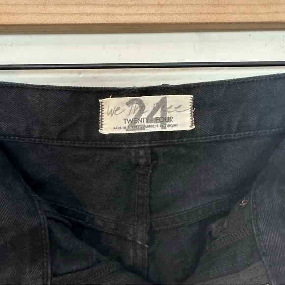 NWT FREE PEOPLE- Stovepipe High-Rise TaperedLeg Jeans Black Out