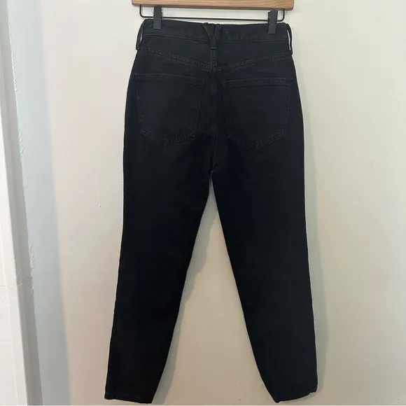 NWT FREE PEOPLE- Stovepipe High-Rise TaperedLeg Jeans Black Out