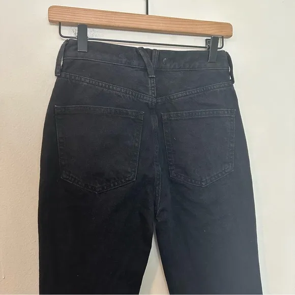 NWT FREE PEOPLE- Stovepipe High-Rise TaperedLeg Jeans Black Out