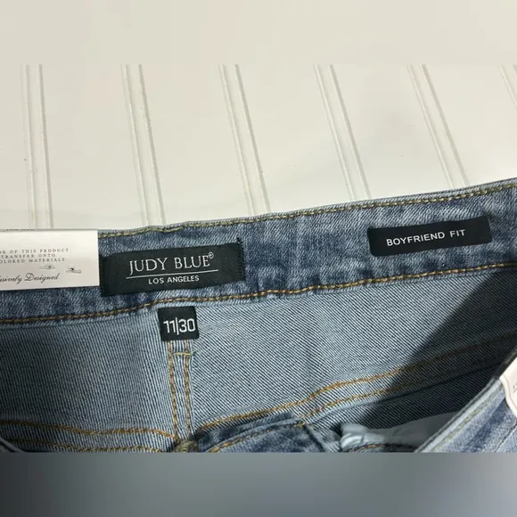 NWT Judy Blue High Rise Cuff Hem Boyfriend Jeans size 11