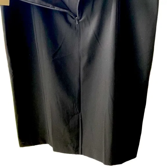 NWT 🖤 Sejour (Nordstrom) Classic Lined Black Pencil Skirt, Back Zip, Plus-Size