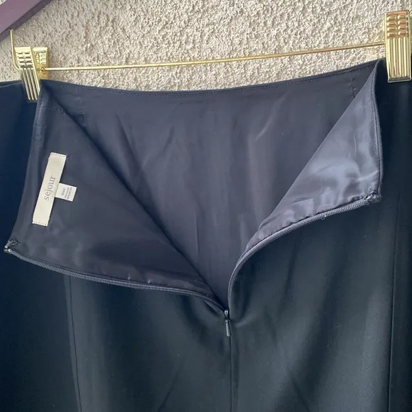 NWT 🖤 Sejour (Nordstrom) Classic Lined Black Pencil Skirt, Back Zip, Plus-Size