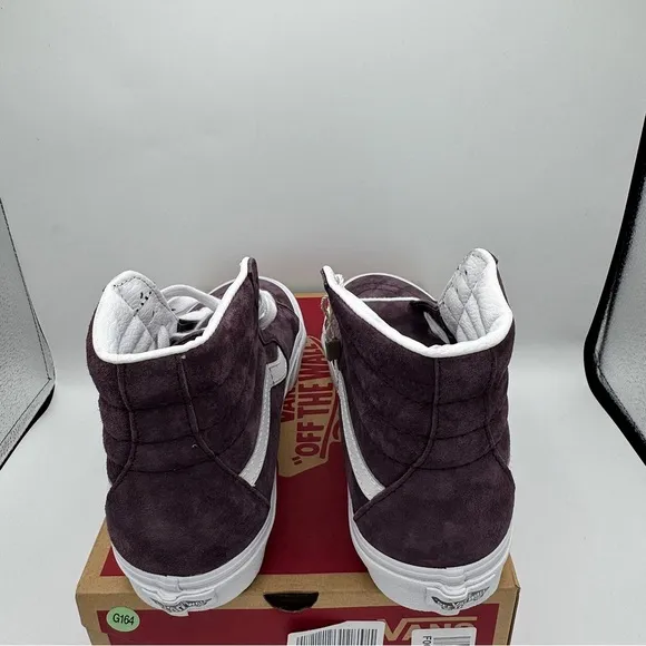 NWT Vans Sk8 Hi Pig Suede Wine Tasting Dark Purple Skate Sneakers High Tops​