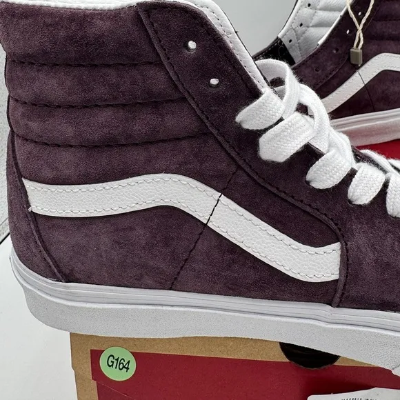 NWT Vans Sk8 Hi Pig Suede Wine Tasting Dark Purple Skate Sneakers High Tops​