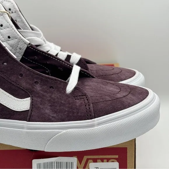 NWT Vans Sk8 Hi Pig Suede Wine Tasting Dark Purple Skate Sneakers High Tops​