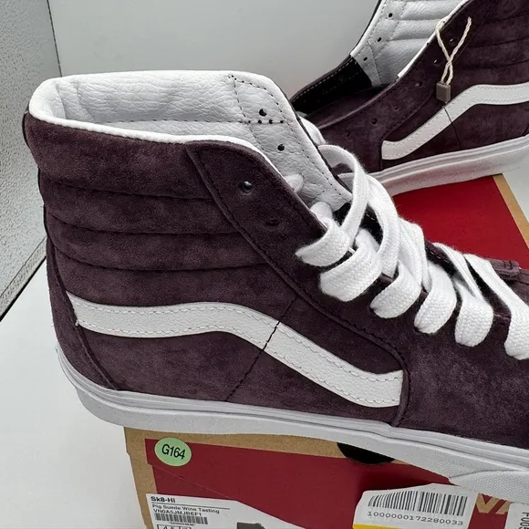 NWT Vans Sk8 Hi Pig Suede Wine Tasting Dark Purple Skate Sneakers High Tops​