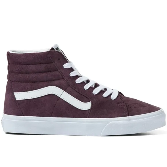 NWT Vans Sk8 Hi Pig Suede Wine Tasting Dark Purple Skate Sneakers High Tops​