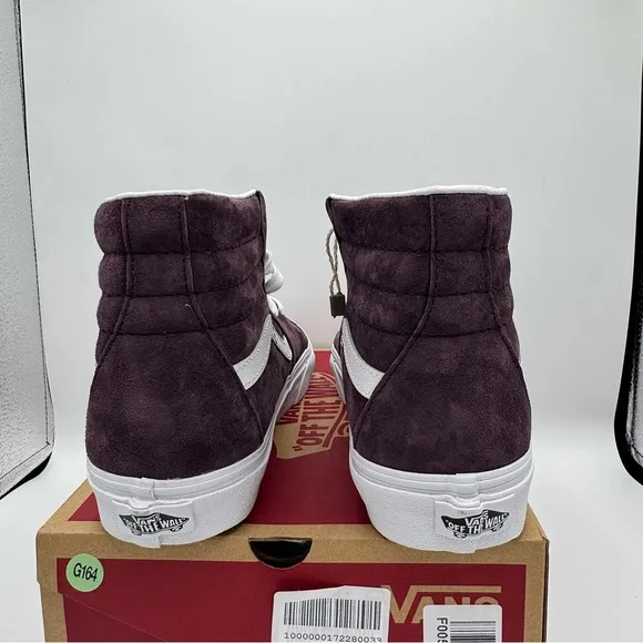 NWT Vans Sk8 Hi Pig Suede Wine Tasting Dark Purple Skate Sneakers High Tops​