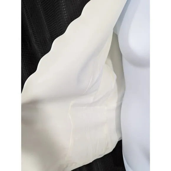 NWT@$119! KASPER! SIMPLY SUBLIME CREAM SCALLOPED DETAIL JACKET, BLAZER! SZ 18